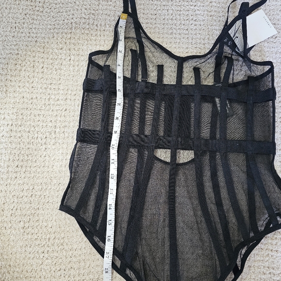 NWT ZARA Sheer Mesh Strappy Bodysuit – Size M - Picture 14 of 15